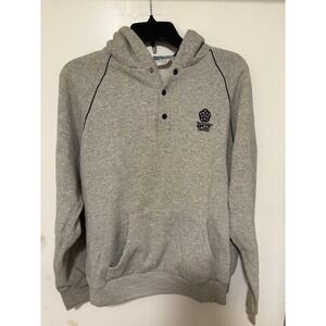 Vintage Disney Hoodie Mens  XL Gray EPCOT Center Long Sleeve Henley Neck